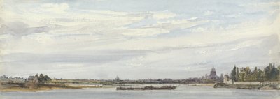 Uitzicht op Parijs vanaf Charenton door William Callow